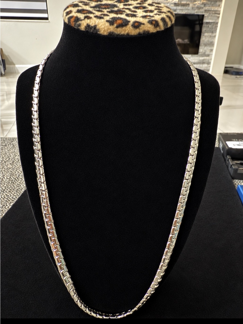 316L Stainless Steel Silver Tone Link Chain Necklace Approx. 24” Unisex